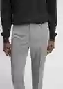 Pantalón Paulo Gris Talla 36 Hombre Mango