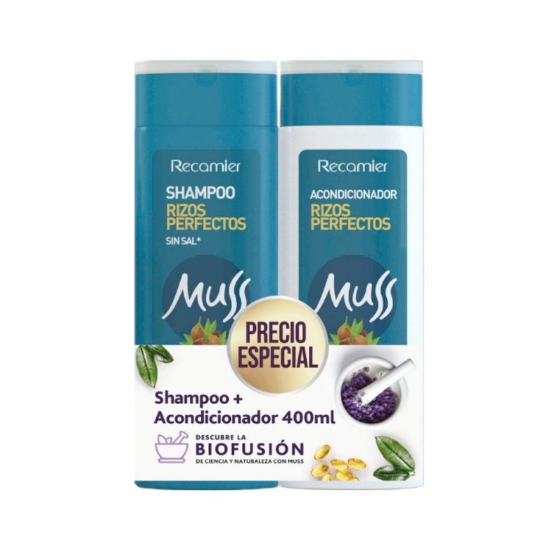 Muss Kit Shampoo + Acondicionador Rizos Perfectos 2 x 400 ml