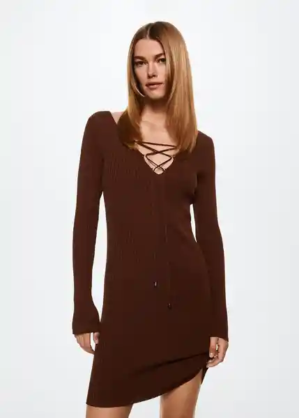 Vestido Matilda Marron Talla L Mujer Mango