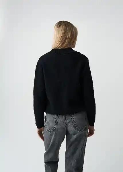 Saco Tejido Mujer Negro Puro M 583G027 Naf Naf