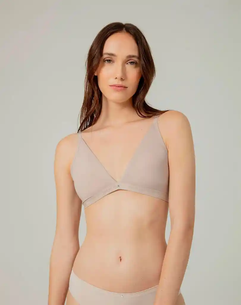 Top Escote Profundo en Microfibra Femenino Ciwi Punto Blanco Talla M