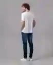 Jean Slim Hombre Azul Empolvado Medio Talla 32 87281 Rifle