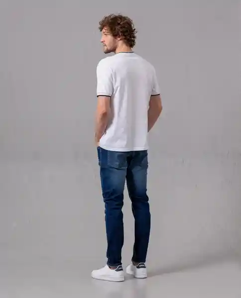 Jean Slim Hombre Azul Empolvado Medio Talla 32 87281 Rifle