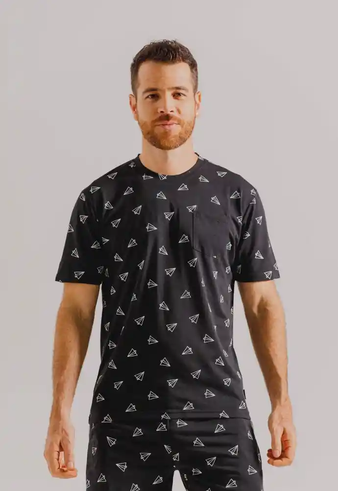 Camiseta Pijama Mc L-negro