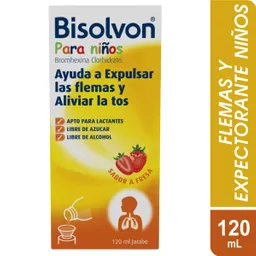 Bisolvon Jarabe para Niños con Sabor a Fresa (0.8 g)