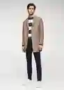 Abrigo Hake-I Beige Talla XXL Hombre Mango