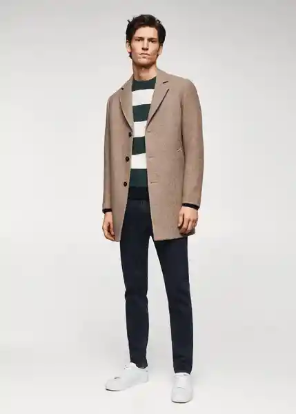 Abrigo Hake-I Beige Talla XXL Hombre Mango