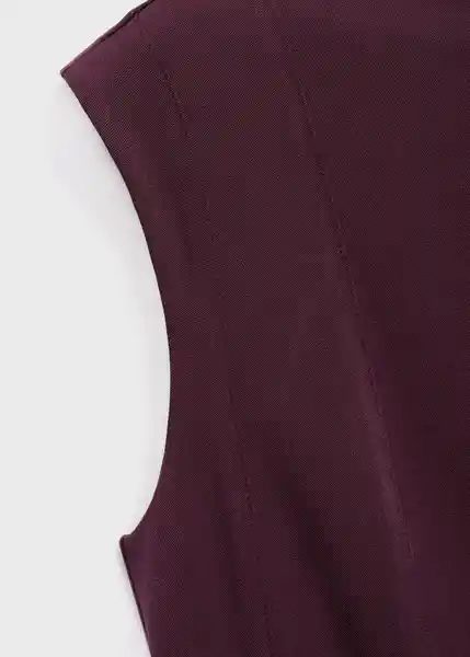 Vestido Cati Burdeos Talla M Mujer Mango