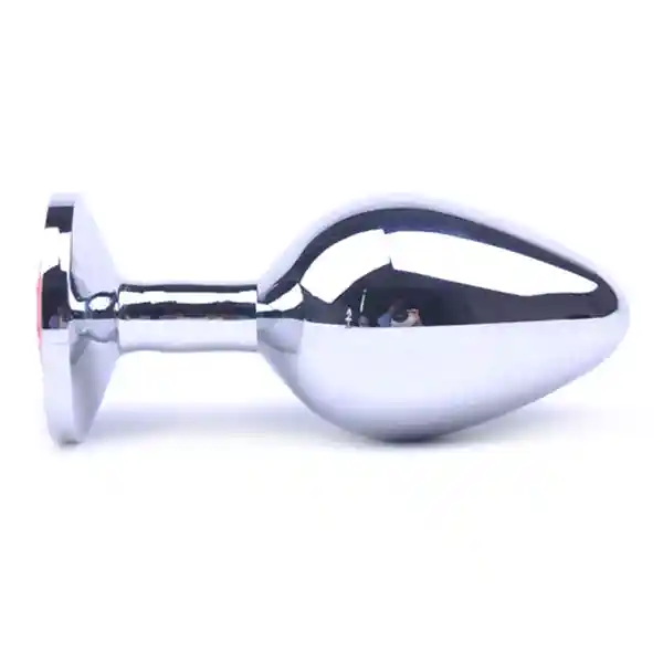 Plug anal en acero talla m con joya