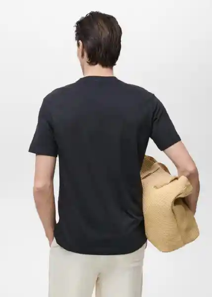 Camiseta Cherlo Navy Talla M Hombre Mango