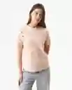 Camiseta Studded Femenino Rosa Tez Claro Talla M Chevignon