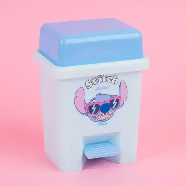 Organizador Mini Papelera Escritorio Serie Lilo & Stitch Miniso