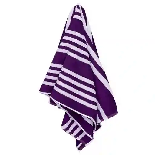 Toalla Rayas 70x150 en 420 Gm² Morado