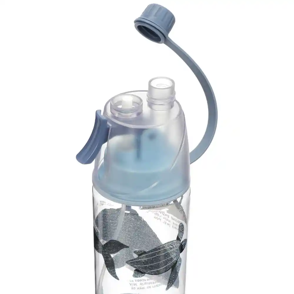 Botella Con Tapa y Atomizador de Tritan