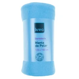 Manta Polar Lisa Azul Cotidiana