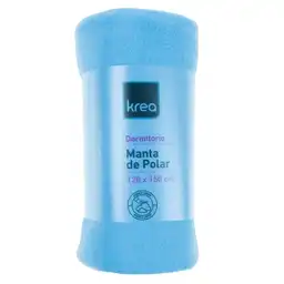 Manta Polar Lisa Azul Cotidiana