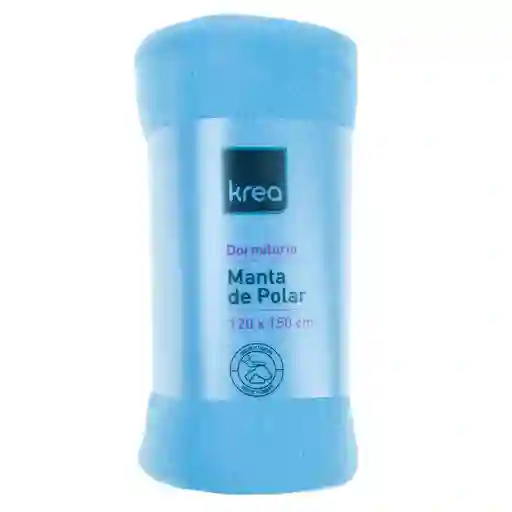 Manta Polar Lisa Azul Cotidiana