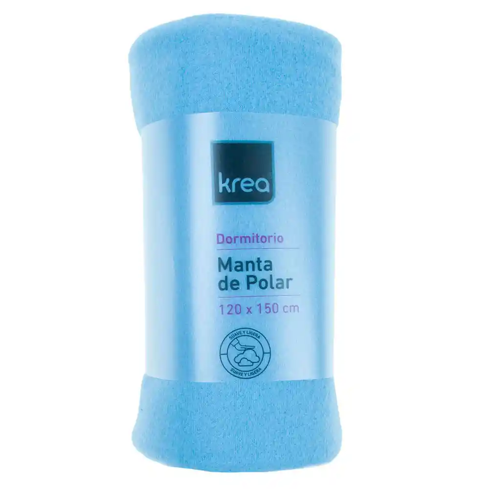 Manta Polar Lisa Azul Cotidiana