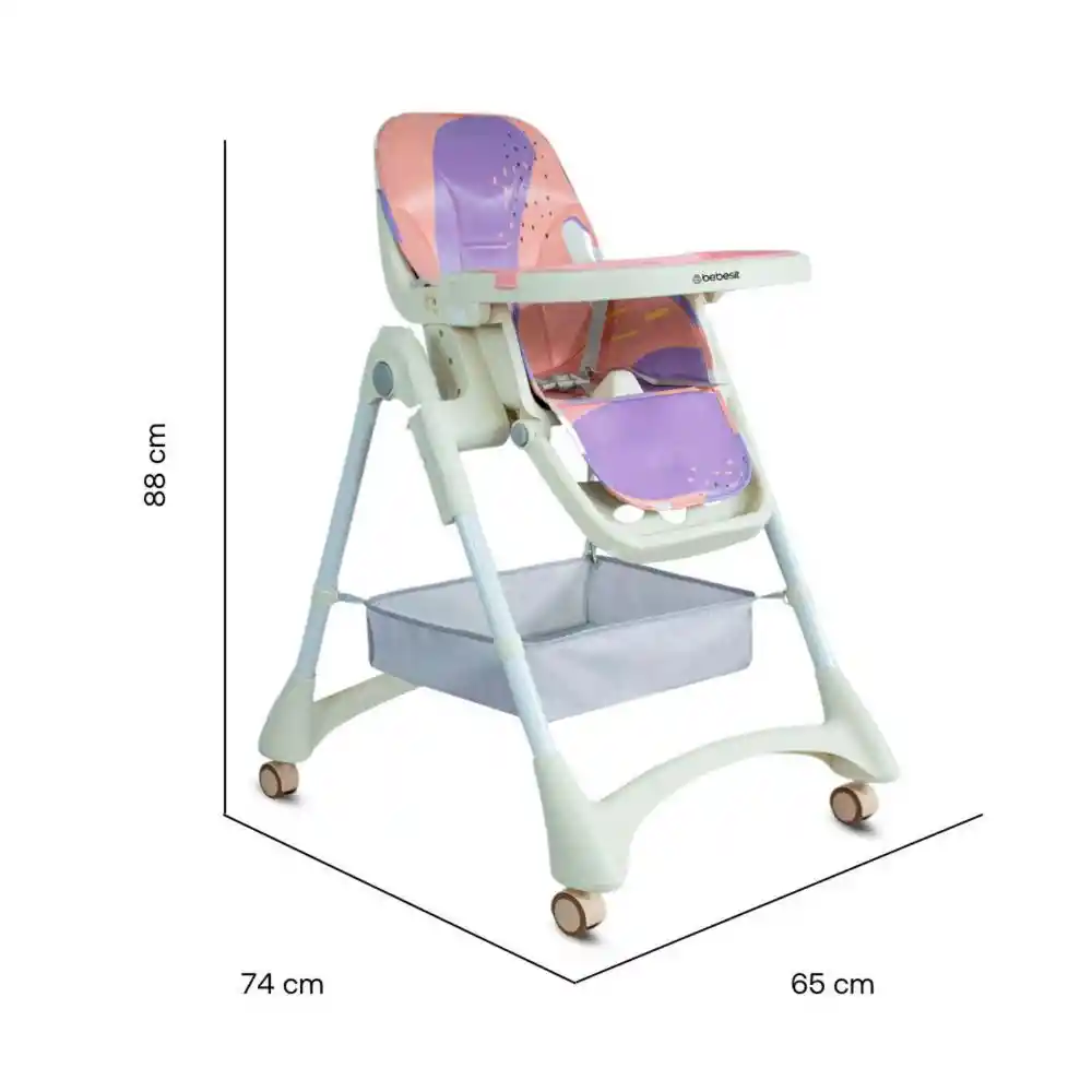 Silla Comedor Aquarella Rosado Bebesit Yy31xp
