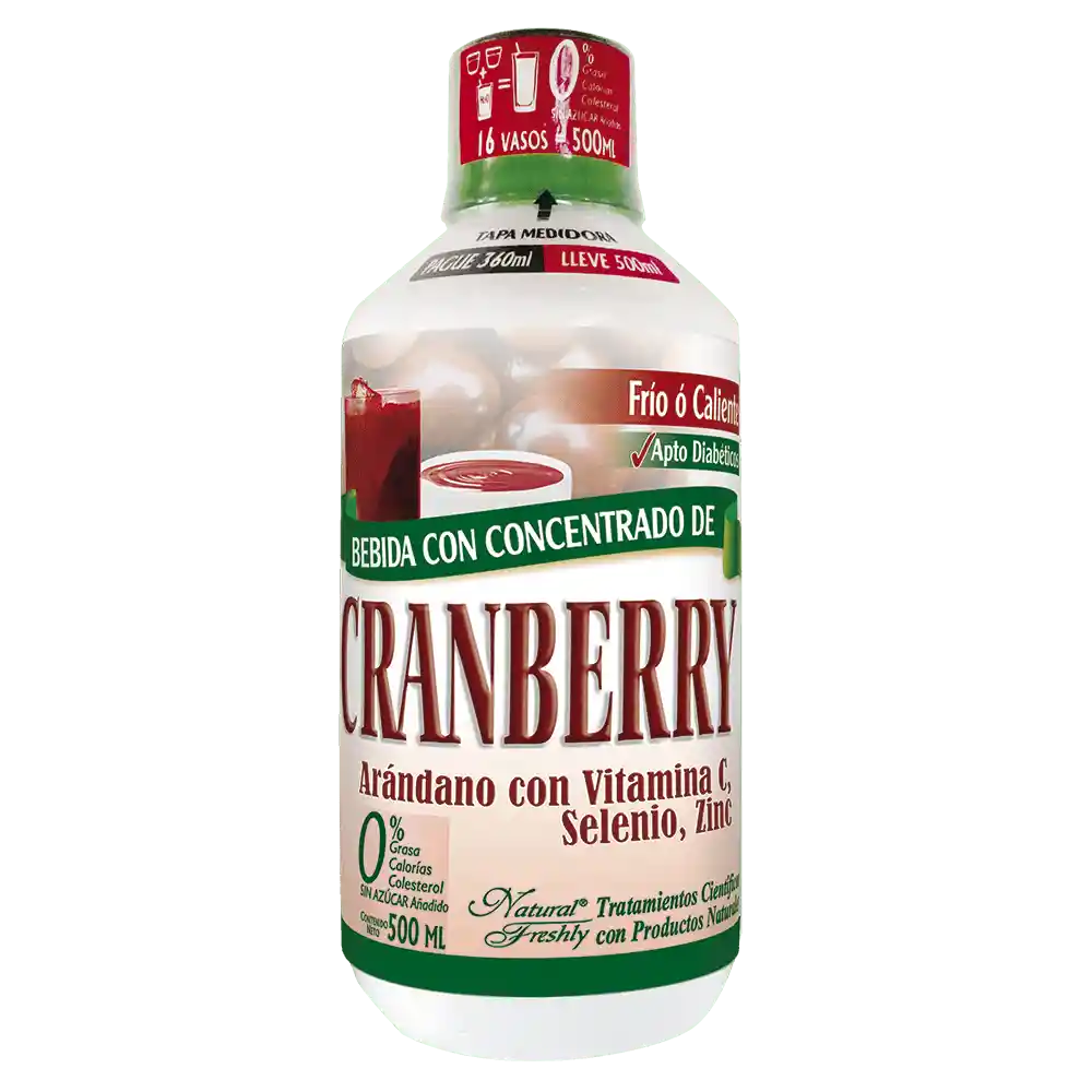 Natural Freshly Bebida Concentrado Funcional de Cranberry