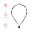 Collar Multicadena Con Dije de Corazón y Moño Serie Dark Miniso