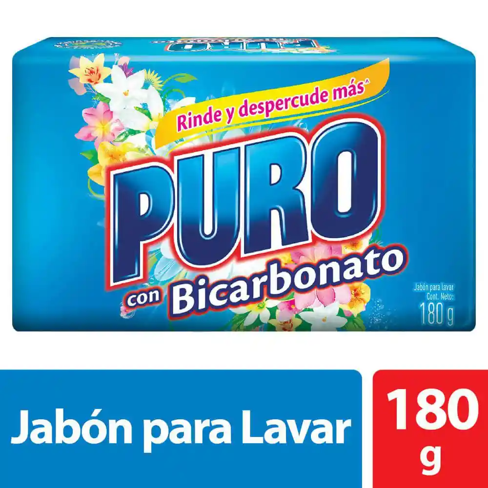 Puro Detergente para Ropa Hortensias con Bicarbonato en Barra