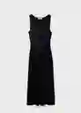 Vestido Forat Negro Talla M Mujer Mango