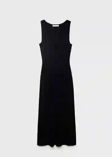 Vestido Forat Negro Talla M Mujer Mango