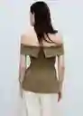 Top Box Khaki Talla M Mujer Mango