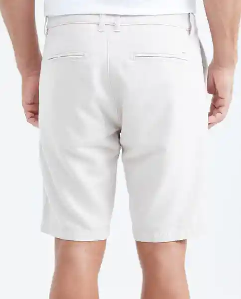 Short Linen Masculino Crudo Sintético Claro Talla 34 Chevignon