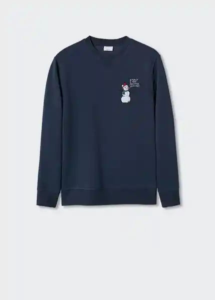 Sudadera Xmasfc Navy Talla L Hombre Mango