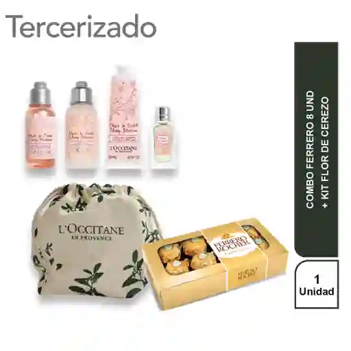 Combo Ferrero 8 Und + Kit Flor de Cerezo Loccitane