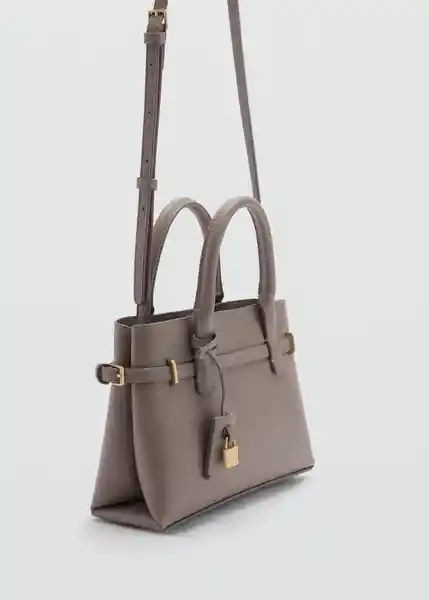 Bolso P Harvey Gris Talla 99 Mujer Mango