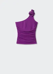 Camiseta Bianca Morado Talla XL Mujer Mango