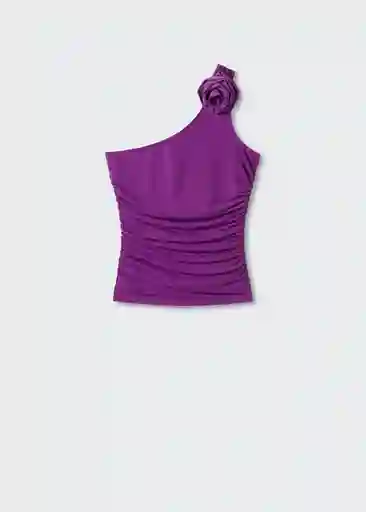 Camiseta Bianca Morado Talla XL Mujer Mango