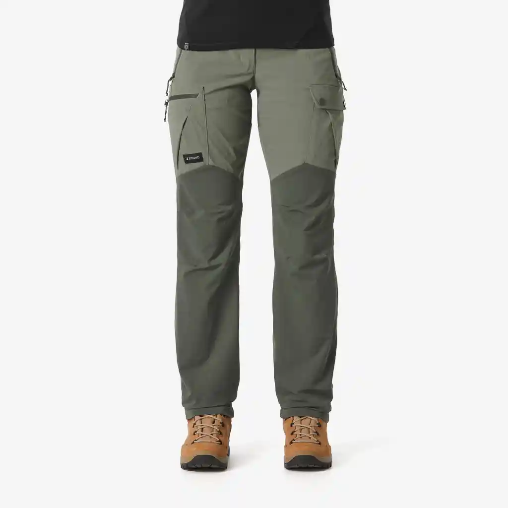 Pantalón de Trekking Mujer Forclaz Mt500 Gris