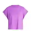 Adidas Camiseta Studio Morado Para Mujer Talla M