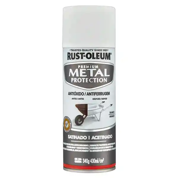 Rust-Oleum Pintura Metal Blanco Satinado