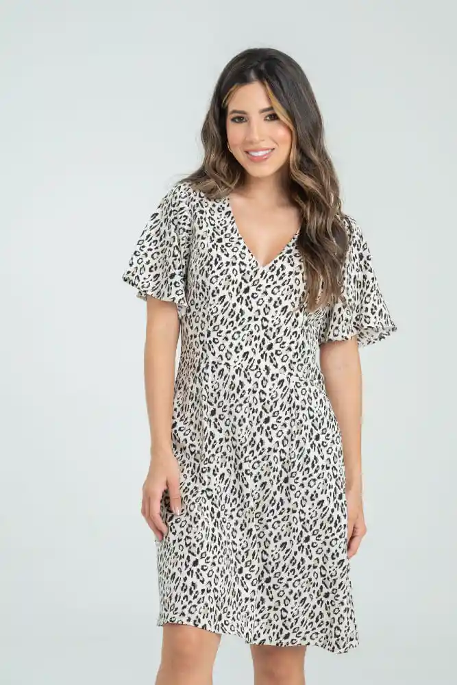 Vestido Corto Animal Print