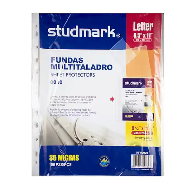 Studmark Bolsillo Catálogo Tamaño Carta 30 Micras