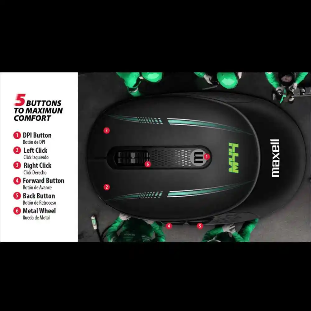 Mouse Mowl Mr1 Race M44 Inalambrico