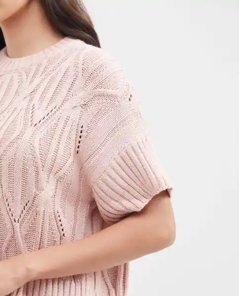 Camiseta Tejida Soft Rosa Oleo Medio Talla M Chevignon