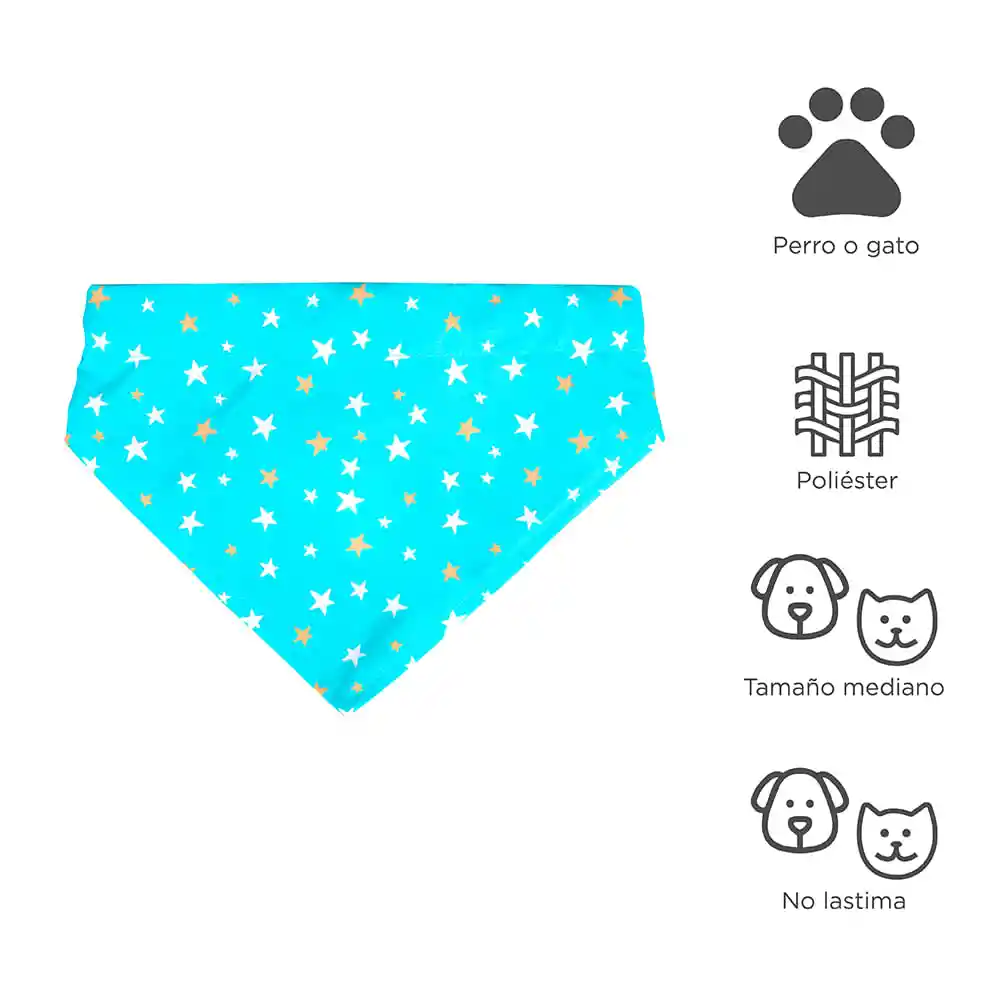 Miniso Collar Para Mascotas Forma Pañoleta Estrellas Verde