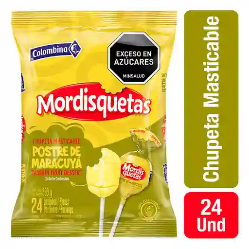 Mordisquetas Chupeta Masticable Sabor Postre de Maracuyá