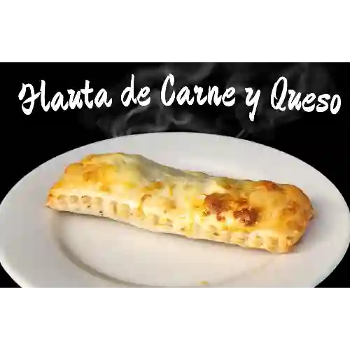 Flauta Carne y Queso Horneado
