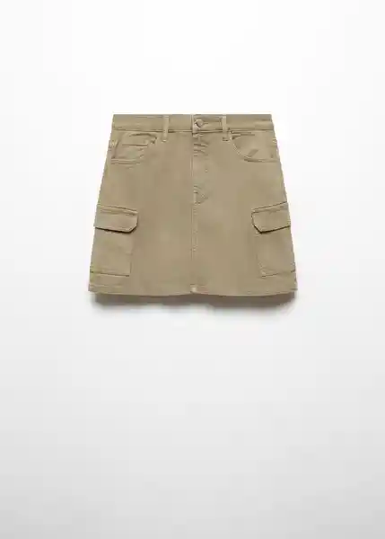 Falda Cargi1 Niñas Khaki Talla 22 Mango