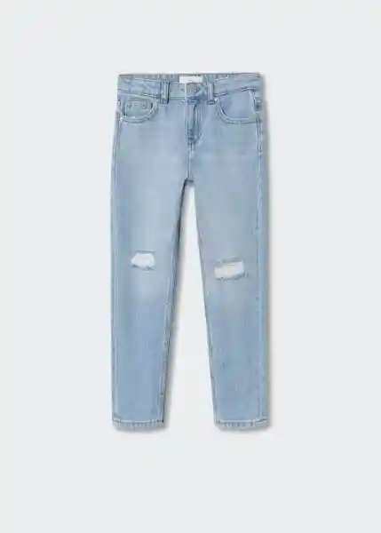 Jeans Mommy Tejano Medio Talla 10 Niñas Mango