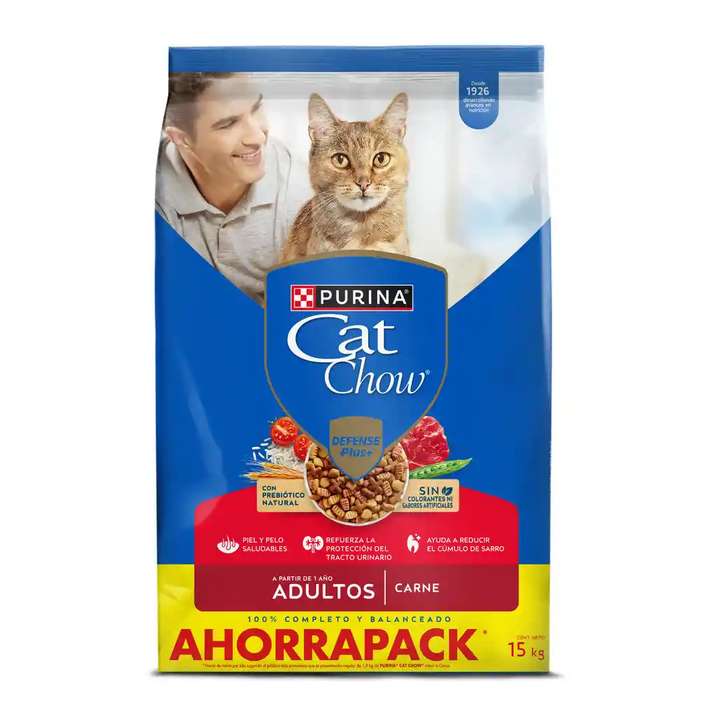 Comida para gatos Purina Cat Chow adulto carne x 15kg