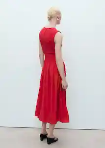 Vestido Maya Rojo Talla S Mujer Mango