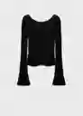 Suéter Jersey Peggy Negro Talla M Mujer Mango